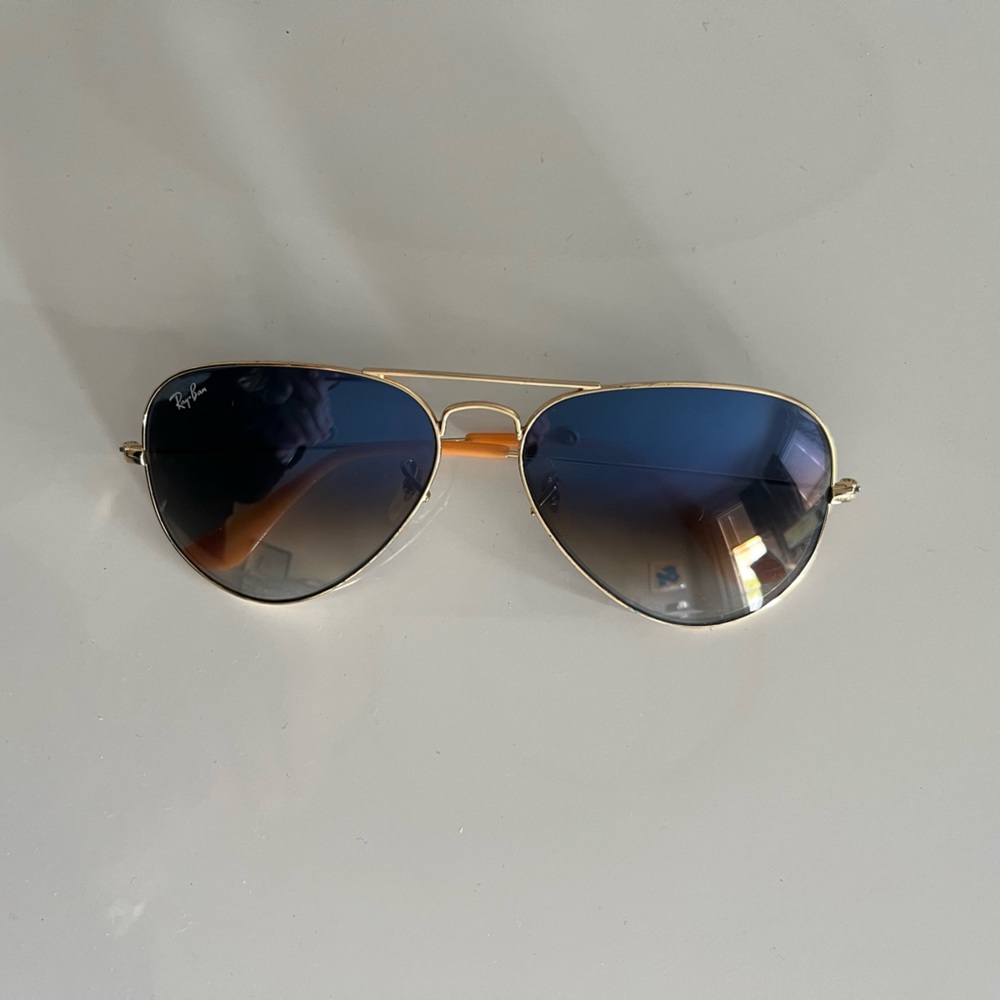 Blue Gradient Aviator Ray-Bans - image 2